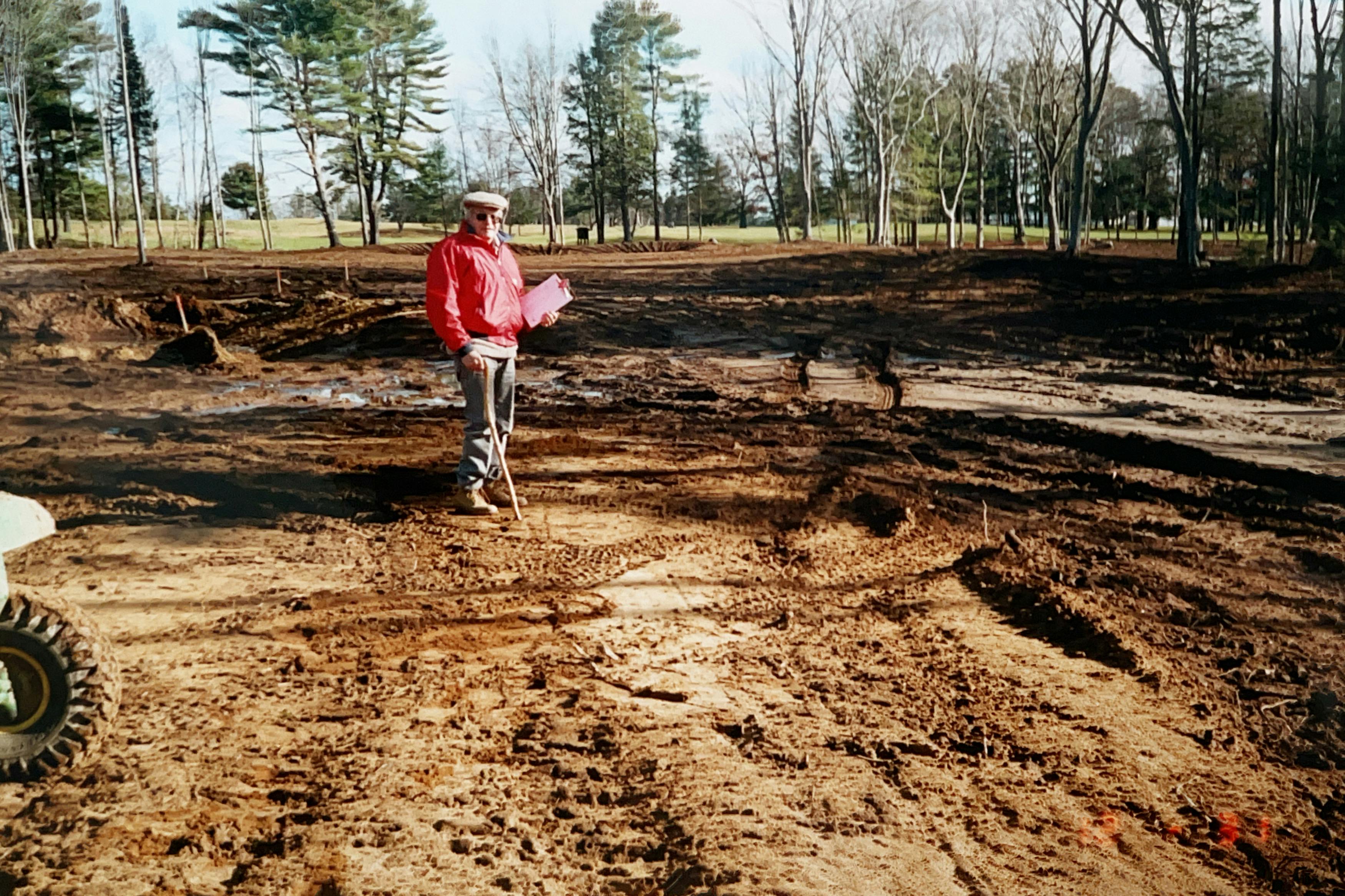 Bob Moote on 9 west during construction