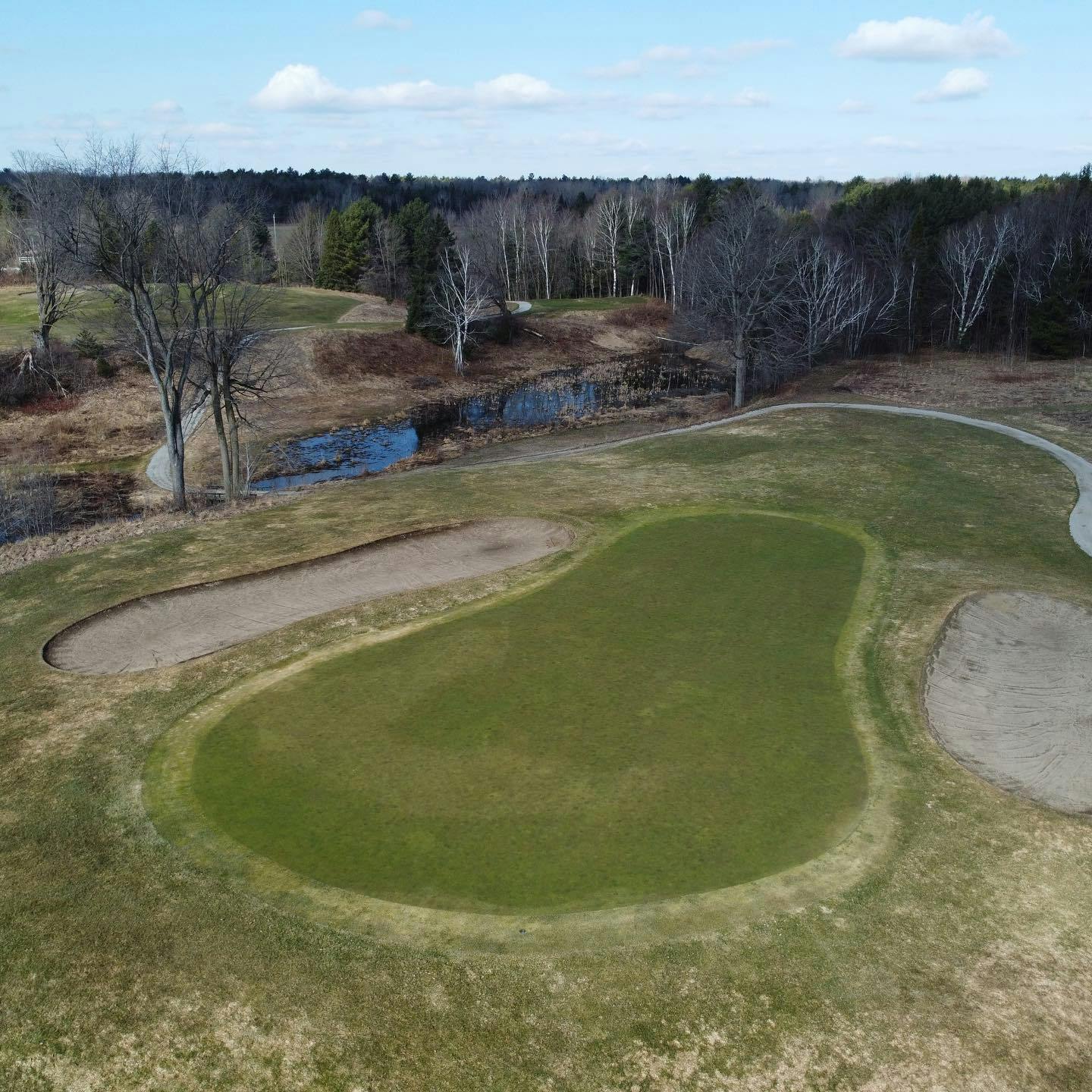 The course is starting to dry out. Stay tuned for opening day announcement! #PlayTheLake