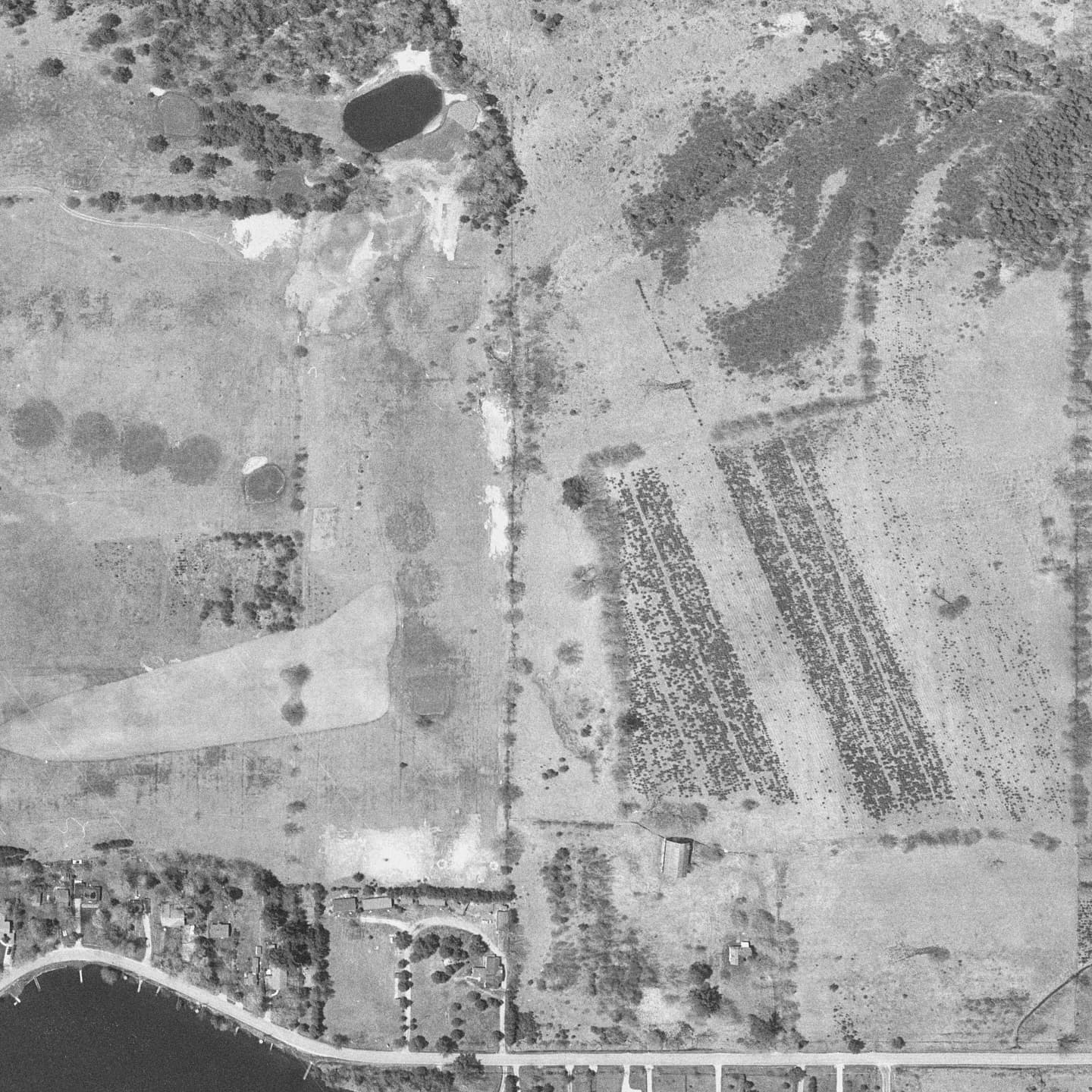 An aerial of the North Course from August 1st, 1968 🔥

The current 2nd and 5th holes can be seen under construction. They would later open for play in 1969. To make room for the new holes, the original 4th hole was removed and the original 5th and 6th holes were combined to create current day 6 North. 

The current green for 9 North can also be seen under construction. This lengthened the hole by roughly 150 yards to make it a par 5. The new 9th green would later open for play in 1970.