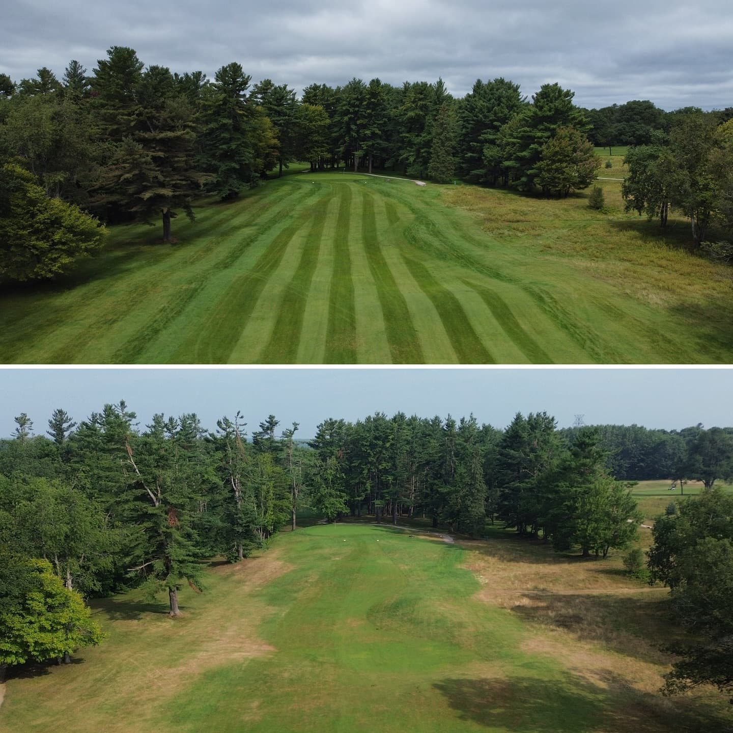 Same angle, 1 year apart! 

We’ve seen very little rain this summer. Enjoy the firm and fast conditions while they last 🔥🚀 

The stripes will be back soon! 

#PlayTheLake