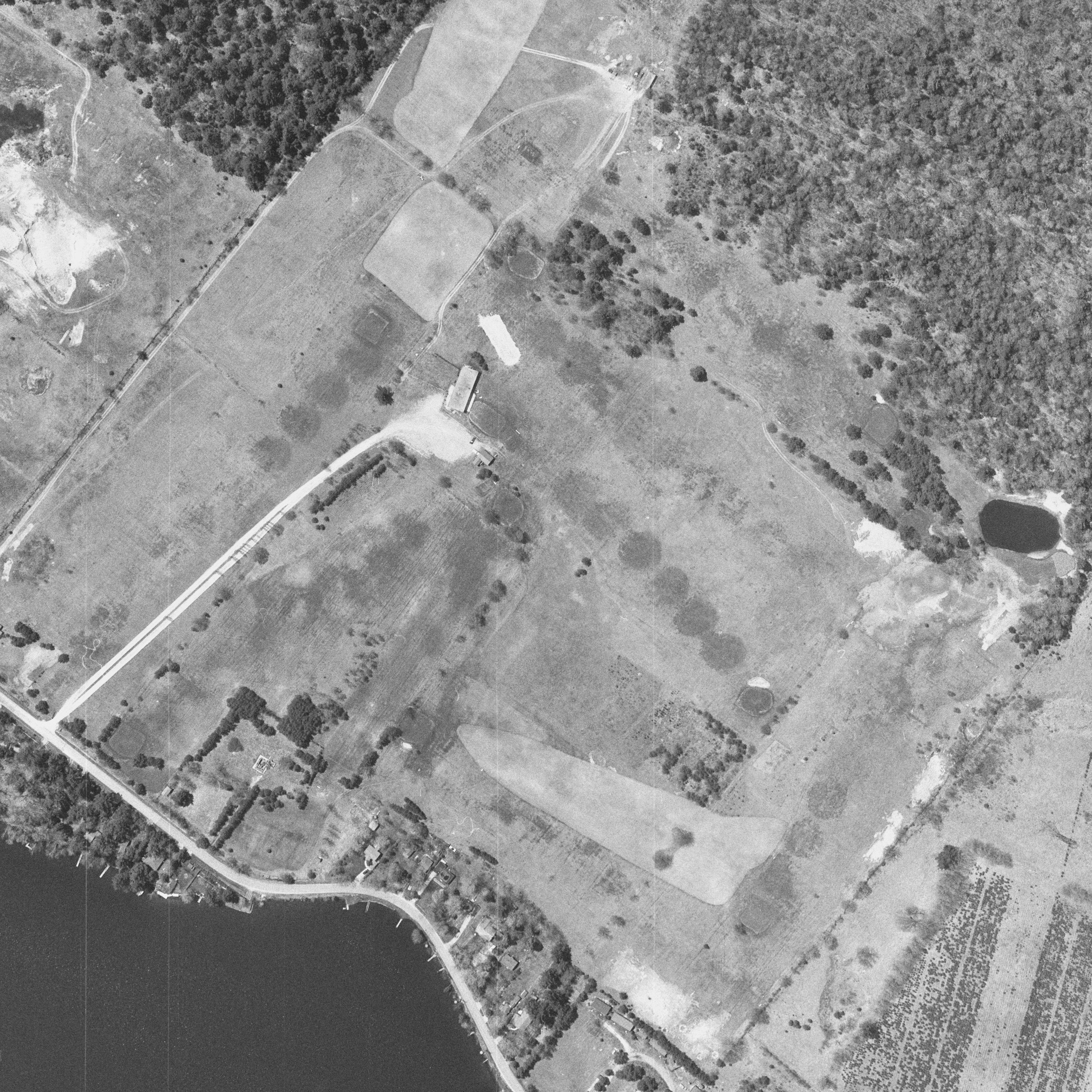 Aerial image of the course from 1969