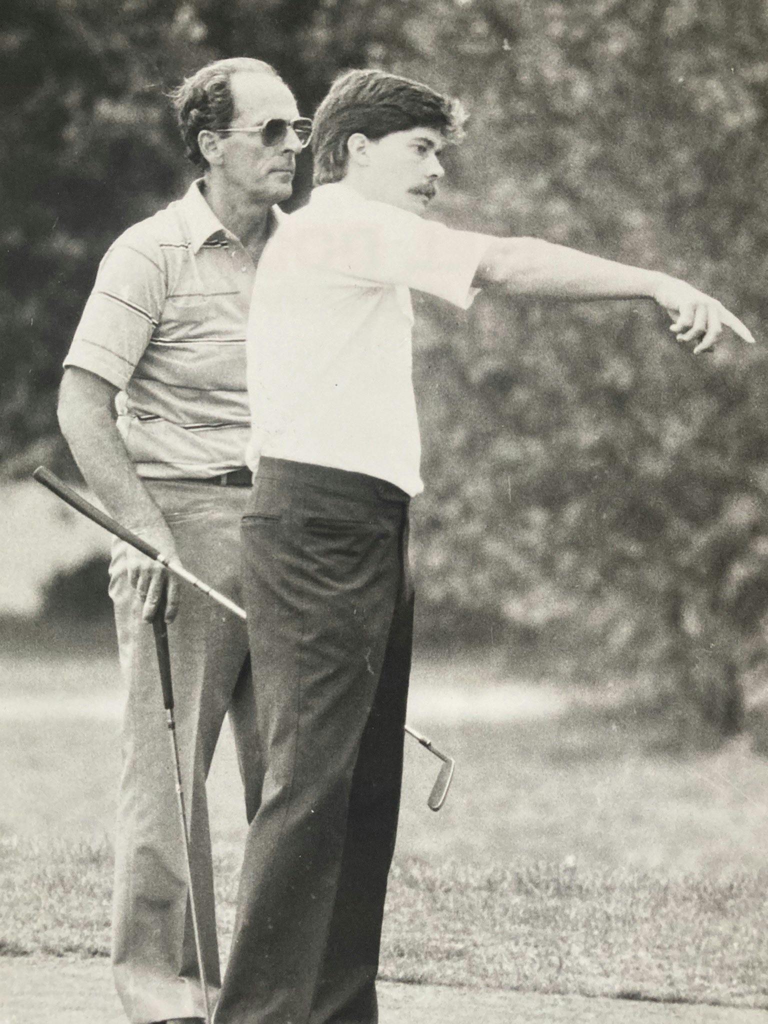 Greg Louth and George Louth playing in the 1982 PGA of Ontario Sr. Pro / Jr. Pro