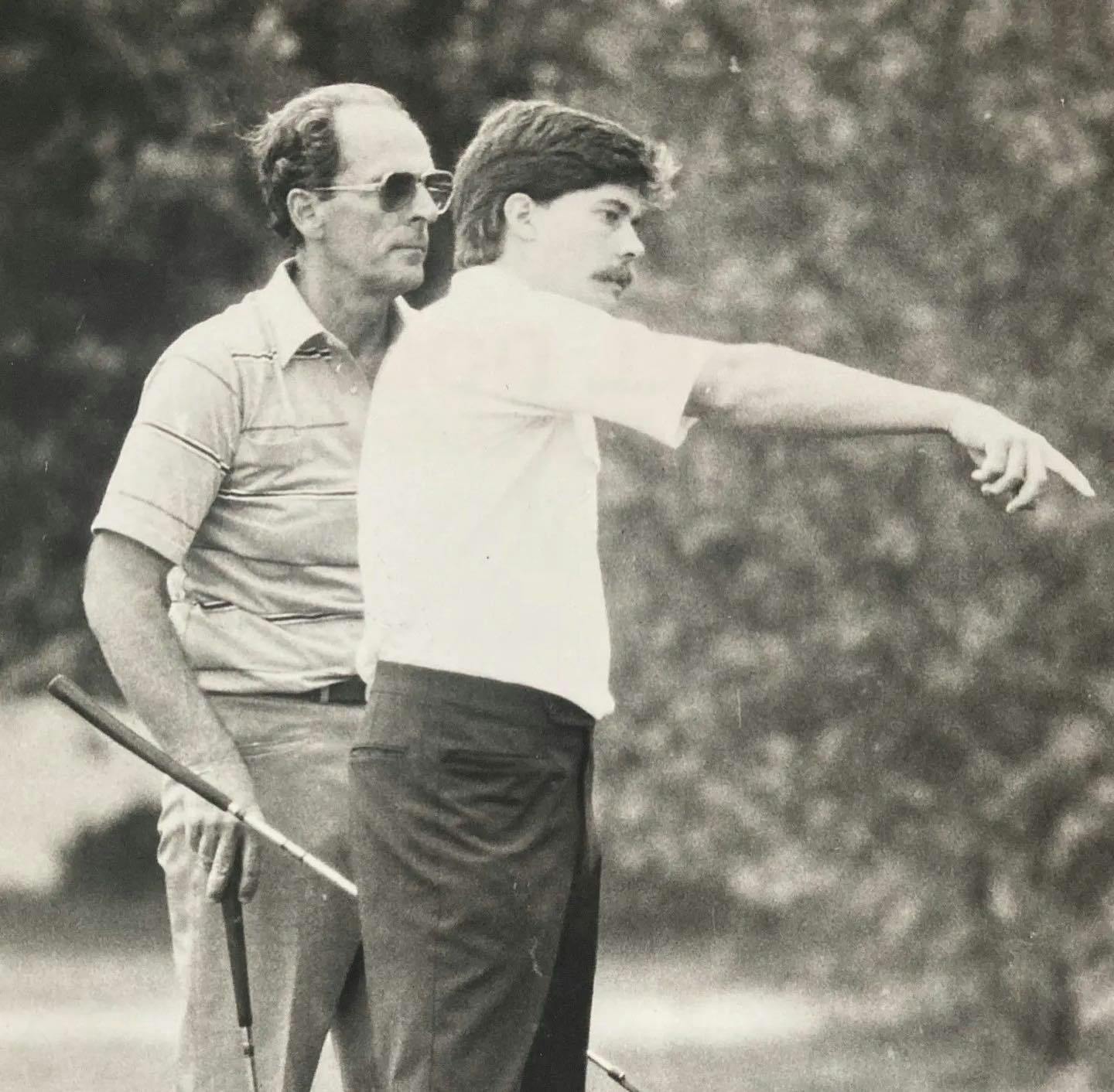 Moe Norman and George Clifton playing the 1982 Ontario Jr. Pro / Sr. Pro. We hosted the event from 1982-1985. 

The second picture is Greg and George Louth playing in the event!